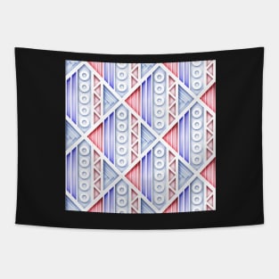 Geometric Pattern, Square Motifs Tapestry