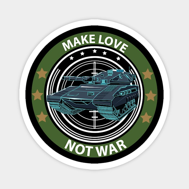 Make love not war. Magnet by bry store