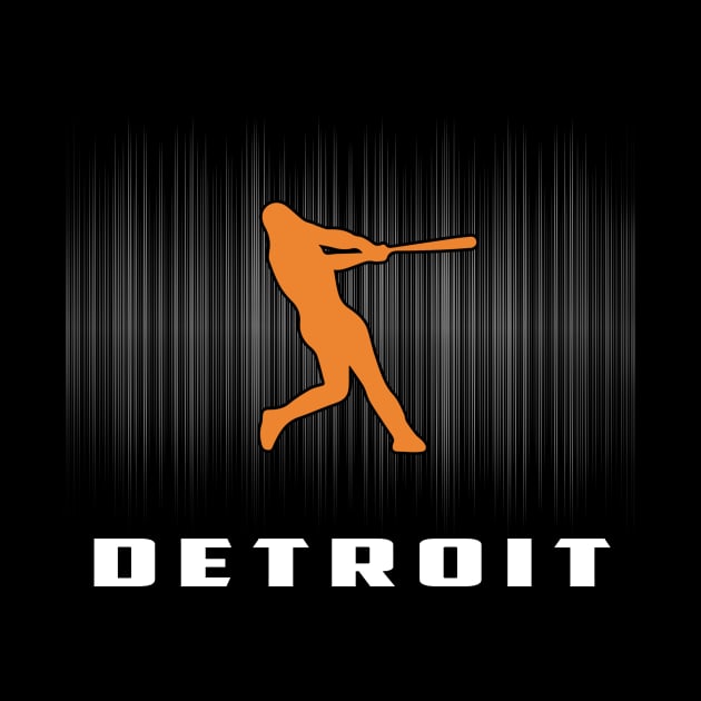 Detroit Retro Baseball Player I Love Detroit Men Women by Jhon Towel