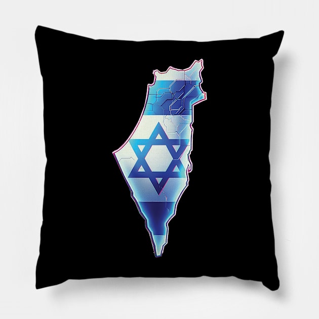 ISRAEL MAP Pillow by Gold Turtle Lina