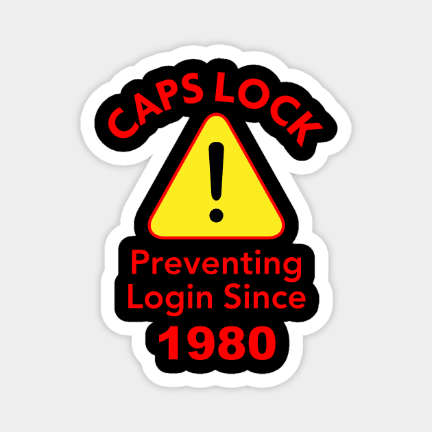 Caps Lock Magnet by powerwords