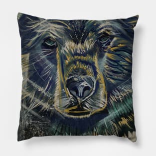 Black and Blue (Grizzley) Pillow