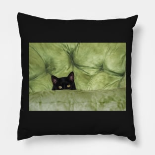 Green-Eyed Girl On Papason Chair Pillow