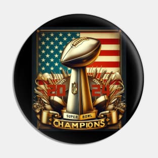 Super Bowl 2024 Tshirt Design Pin