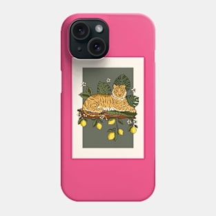 Jungle Tiger on Lemon Log Phone Case