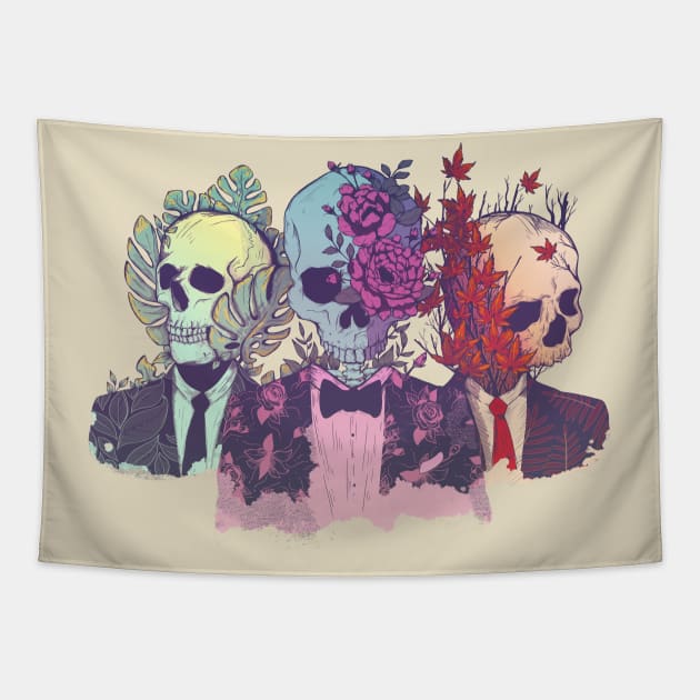 The Skeleton Gang Tapestry by Jess Adams