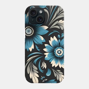 Blue Floral Illustration Phone Case