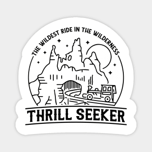 Thrill Seeker - Big Thunder Mountain Railroad - Black magical mountain by Kelly Design Company Magnet