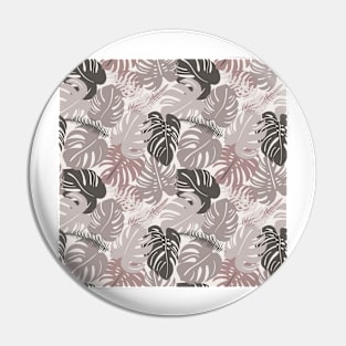 Seamless pattern with tropical monstera leaves. Pin