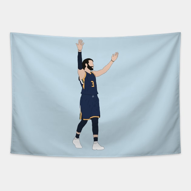 Ricky Rubio Embraces The Crowd Tapestry by rattraptees