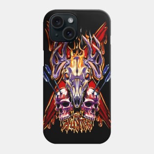 Flaming Deer Skull Phone Case