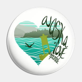 Alaska Love with a Buoy Scenery Pin