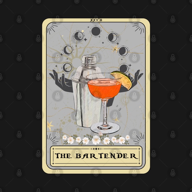 The Bartender Tarot Card, Bartending by AlquimiaDesign