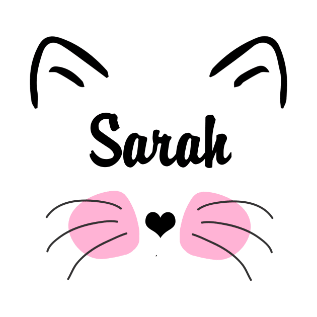 Personalised Cat Name Sarah by Superior T-Shirt