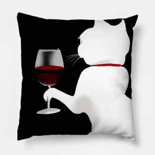 Cat with Wine Pillow