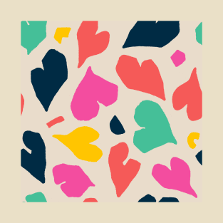 Colorful Matisse Hearts T-Shirt