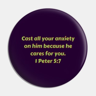 Bible Verse 1 Peter 5:7 Pin