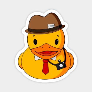 Press Reporter Rubber Duck Magnet