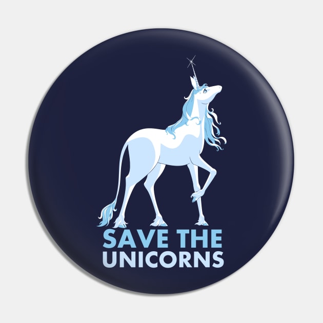 Save the Unicorns Pin by Gallifreya