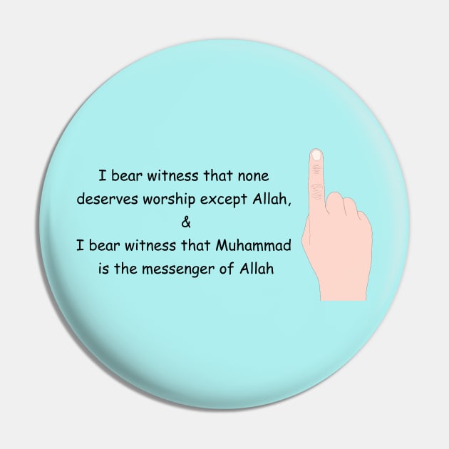 Shahada in English | the First Pillar of Islam - Alshahada Pin by Tilila