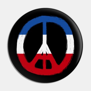 Paris Peace Pray for Paris France French Flag Eiffel Tower Pin