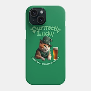 St Patrick's day lucky cat Phone Case