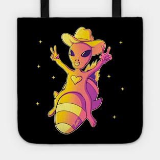 Alien Cowboy Love Space Fun Tote