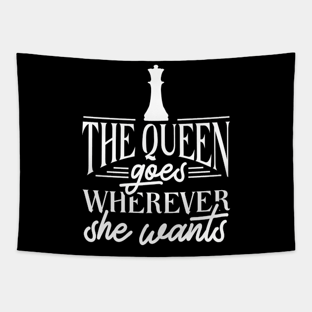 Chess Queen Chessman Tapestry by KAWAIITEE