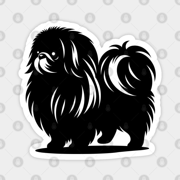 Pekingese Dog Silhouette Magnet by KayBee Gift Shop