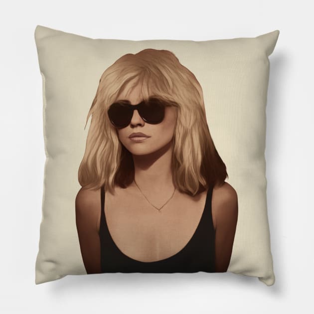 Debbie Harry Blondie Pillow by Kurang Kuning