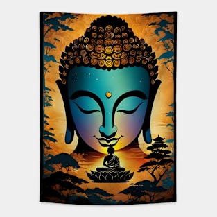 Gautam Buddha meditation art Tapestry