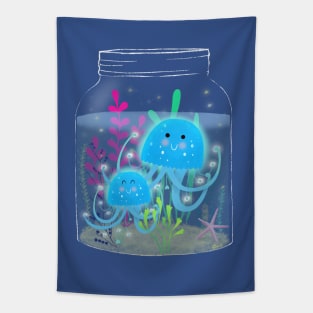 Vacation Memories With Jellyfish In A Jar Tapestry