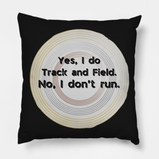 Track and field not running metal colors Pillow