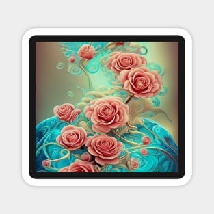 Flowing Flowers 26 Magnet