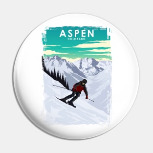 Aspen Colorado Ski Resort Pin