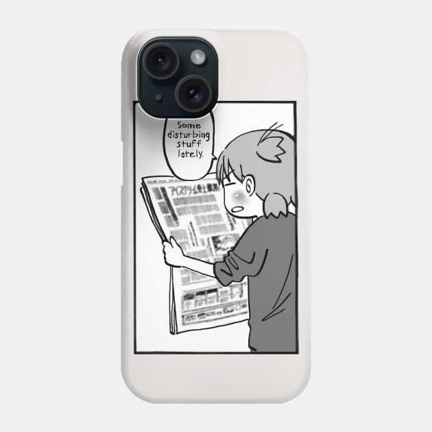 I draw that panel of yotsuba reading the news / yotsubato Phone Case by mudwizard