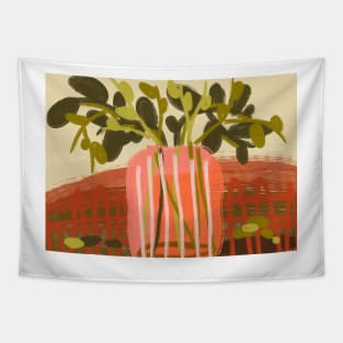 Red Vase still life scene Tapestry