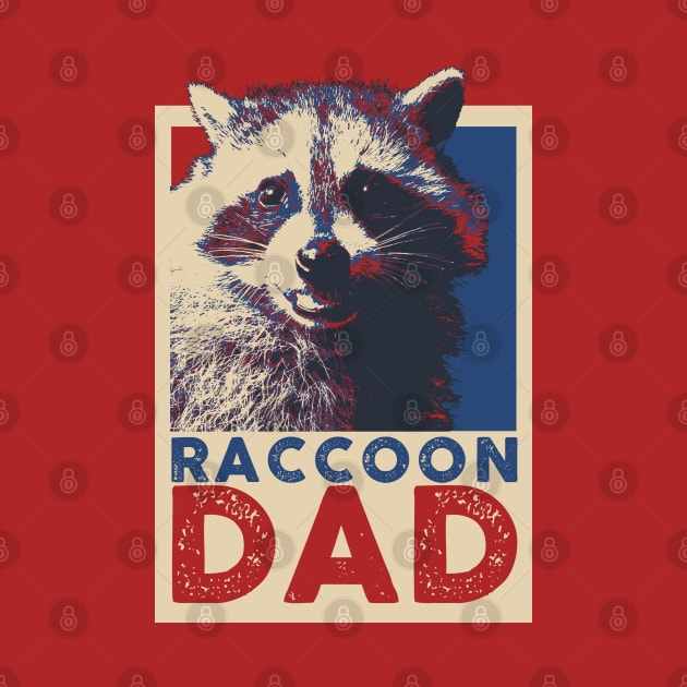 Raccoon Dad Pop Art Style by mia_me