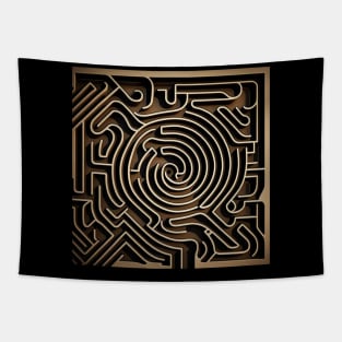 "The Dark and Twisty Labyrinth" Tapestry