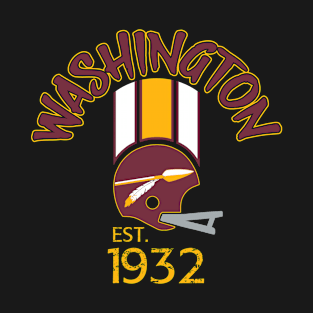 Classic Washington Football Helmet EST 1932 T-Shirt