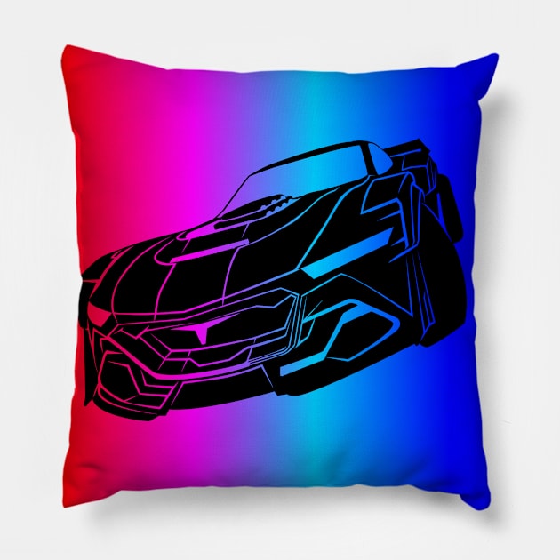 Rocket League Style Pillow by Milekor