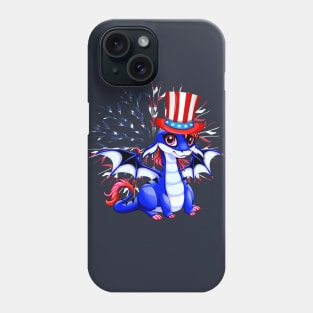 Cute Anime Dragon July 4th Independence Day Fireworks Baby Dragon Phone Case