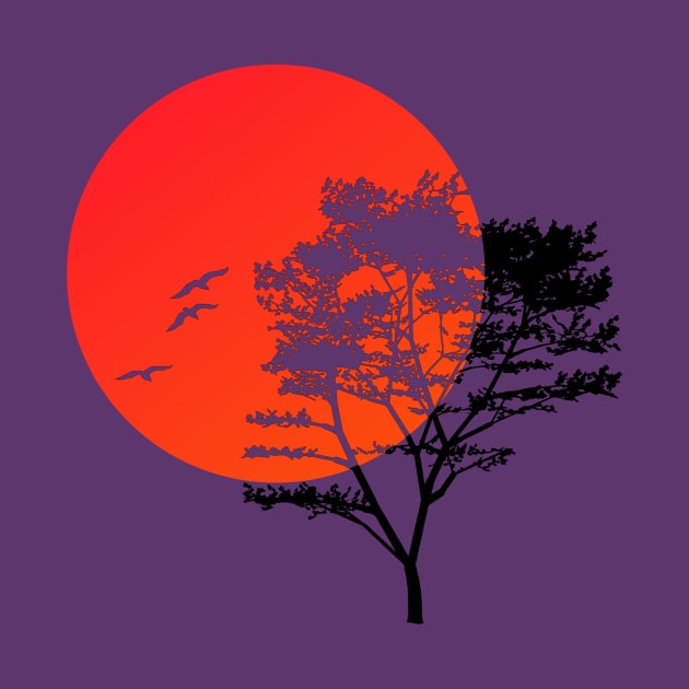 Tree at sunset by hardcore repertoire