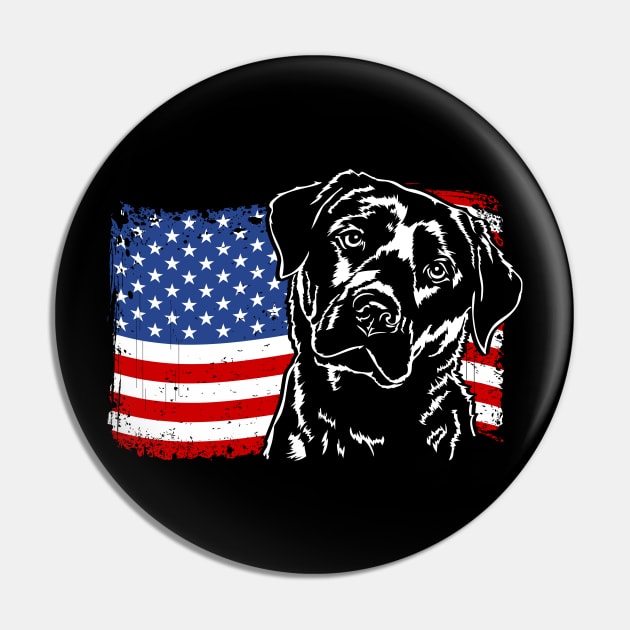 Proud Labrador Lab American Flag patriotic dog Pin by wilsigns