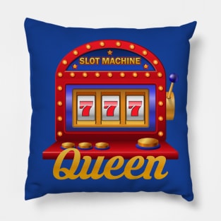 Slot Machine Queen Pillow