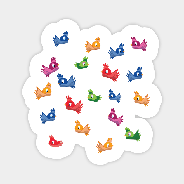 Cute cartoon Birds Magnet by nickemporium1