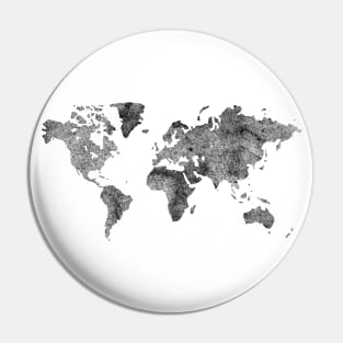 Black world map Pin