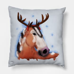 Christmas horse Pillow