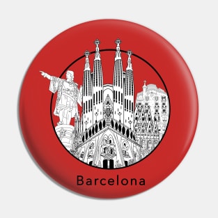 Barcelona Tourist attractions Pin