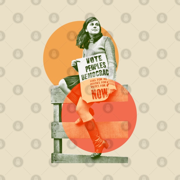 Bernadette Devlin McAliskey / Retro Graphic Artwork by feck!